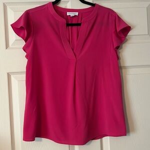 Flutter Sleeve V-neck Blouse